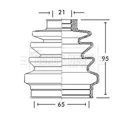 Пильовик, приводний вал BORG & BECK BCB2687