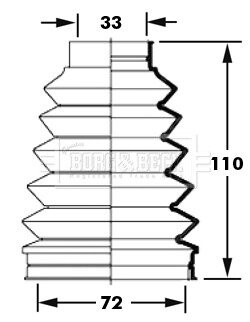 Пильовик приводного валу к-т BORG & BECK BCB6000