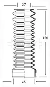 Пильовик, рульове управління BORG & BECK BSG3007