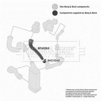 Трубка нагнетаемого воздуха BORG & BECK BTH1253