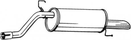 Глушник, алюміній. сталь, задн. частина OPEL CORSA III 1.2i -16V (01/10-) HTB BOSAL 185313 (фото 1)