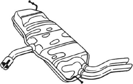 Глушник вихлопних газів кінцевий BOSAL 227-231
