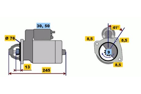 Стартер BOSCH 0001108048