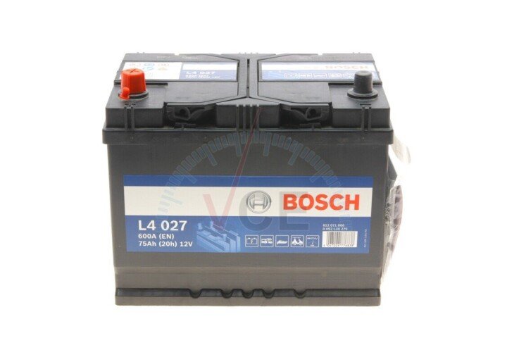 Аккумулятор 75Ah-12v EN600, L BOSCH 0 092 L40 270 (фото 1)