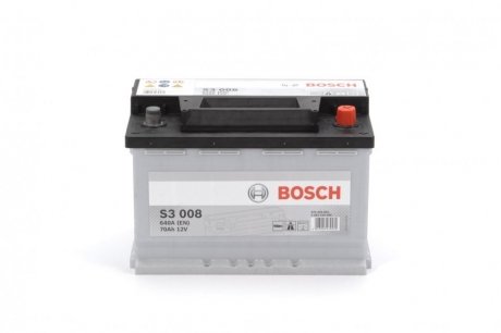 Аккумулятор 70Ah-12v EN640 S3008, R BOSCH 0 092 S30 080