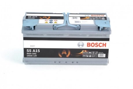 Аккумулятор 105Ah-12v EN950 S5A15, R BOSCH 0 092 S5A 150