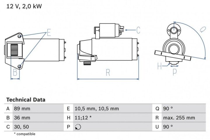 Стартер BOSCH 0 986 021 810 (фото 1)