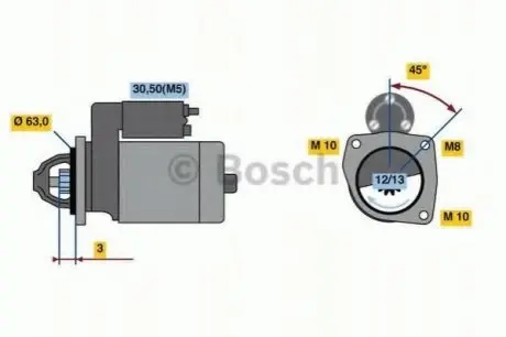 Стартер BOSCH 0 986 022 800