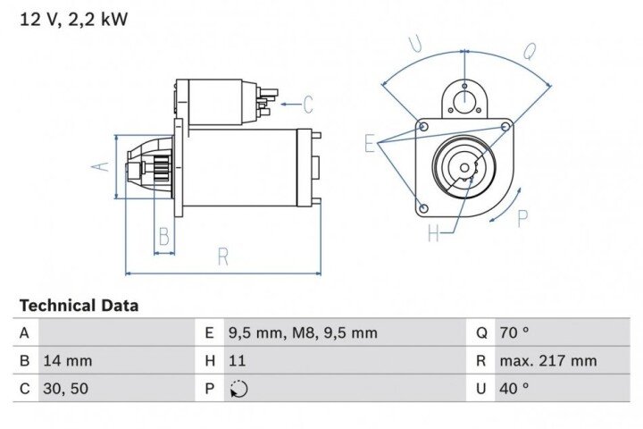 Стартер BOSCH 0986023580 (фото 1)