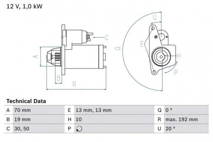 Стартер BOSCH 0986025690 (фото 1)