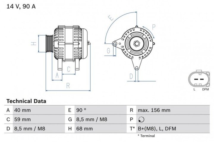 Генератор BOSCH 0986041230 (фото 1)