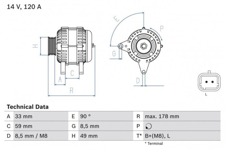 Генератор BOSCH 0986045241 (фото 1)