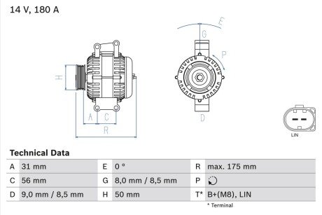 Генератор BOSCH 0 986 048 450