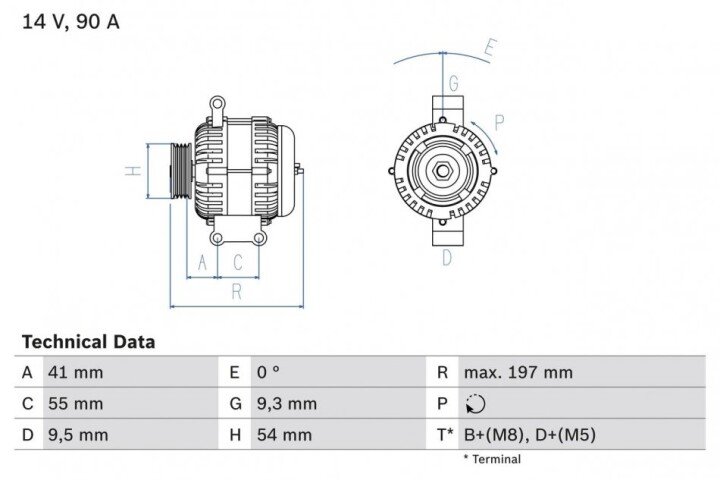 Генератор BOSCH 0986048771 (фото 1)