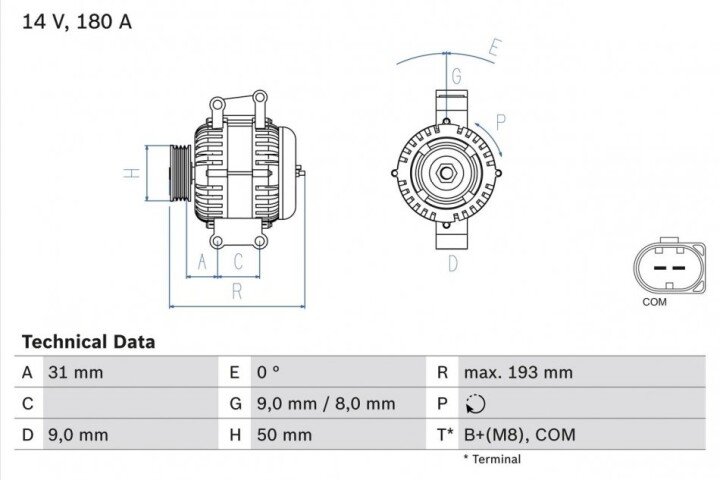 Генератор BOSCH 0986083220 (фото 1)