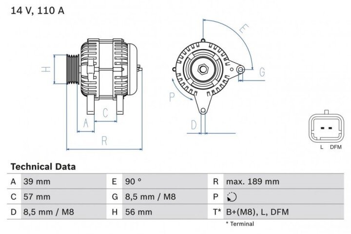 Генератор BOSCH 0986083440 (фото 1)