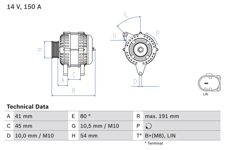 Генератор BOSCH 0986083620 (фото 1)