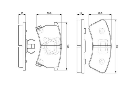 Гальмівні колодки передні mazda 323 turbo 87- BOSCH 0986424006