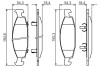 Комплект гальмівних колодок, дискове гальмо BOSCH 0 986 424 666 (фото 5)