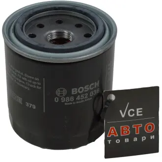 Фільтр масляний SUBARU LEGACY V (BM) 09-14; SUBARU OUTBACK (BS) 15- BOSCH 0 986 452 036