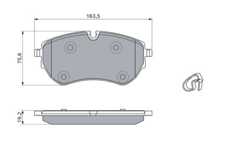 Колодки тормозные (передние) VW Amarok 10- BOSCH 0 986 460 046