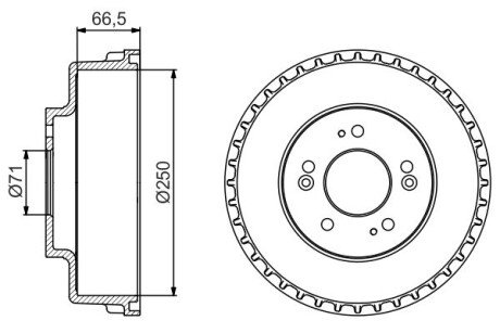 Тормозной барабан BOSCH 0 986 477 228