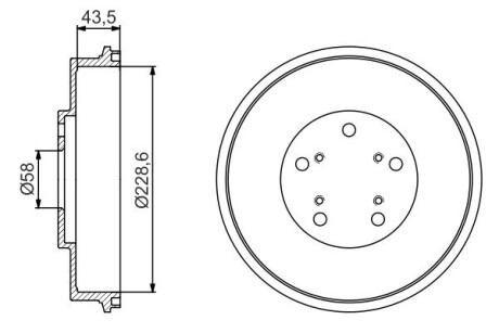 Гальмівний барабан BOSCH 0986477231