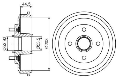 Тормозной барабан BOSCH 0 986 477 266