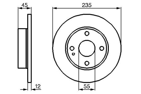 Тормозной диск BOSCH 0986478252 (фото 1)