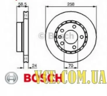 Тормозной диск BOSCH 0 986 478 265