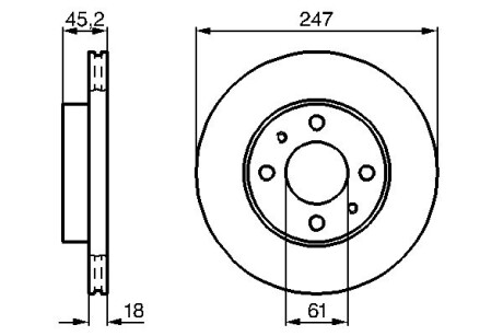 Тормозной диск BOSCH 0 986 478 459 (фото 1)