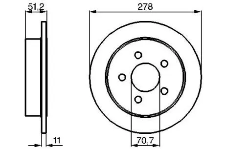 Opel диск тормозной задний sintra 96-99 BOSCH 0986478487