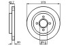 Vw диск гальмівний передній bora 10/00-, a3 04/99-, октавія 08/00- BOSCH 0986478816 (фото 1)