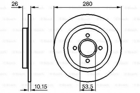 Задний тормозной диск BOSCH 0986479049 (фото 1)