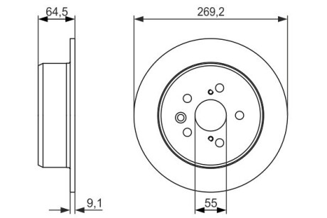 Тормозные диски BOSCH 0986479336 (фото 1)