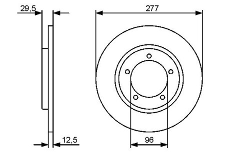 Тормозной диск BOSCH 0 986 479 487 (фото 1)