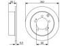 Диск гальмівний зад. mitsubishi eclipse ii 96- outlander 03-, space runner 99- BOSCH 0 986 479 512 (фото 1)