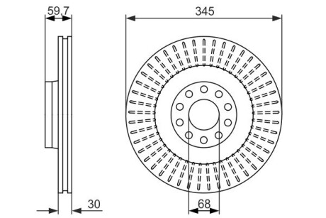 Тормозные диски BOSCH 0986479589 (фото 1)