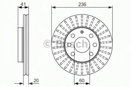 Тормозной диск BOSCH 0 986 479 840 (фото 1)