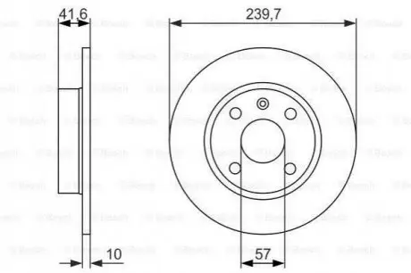 Гальмівний диск задній opel combo, corsa, tigra BOSCH 0986479903