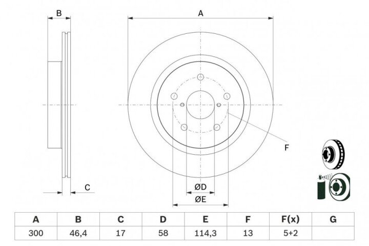 Тормозной диск BOSCH 0 986 479 D64 (фото 1)