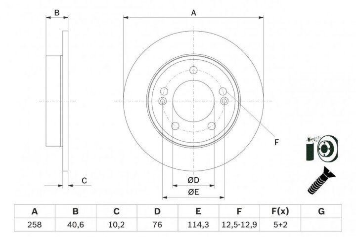 Тормозные диски BOSCH 0986479E68 (фото 1)