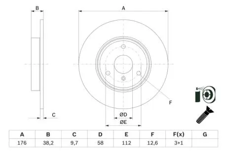 Тормозные диски BOSCH 0986479E74