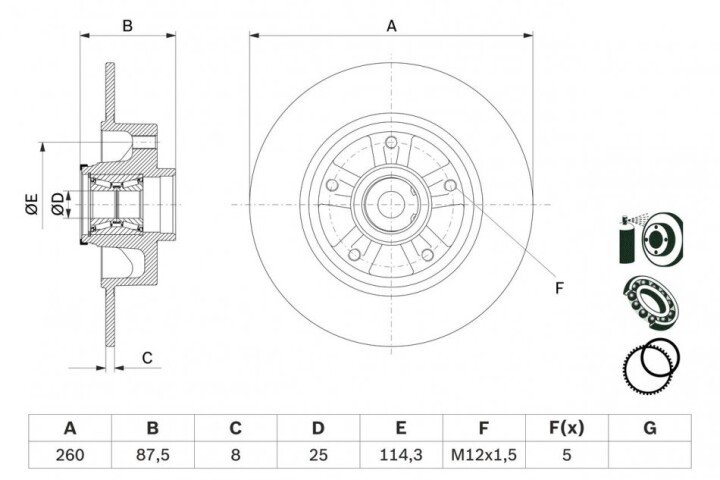 Тормозные диски BOSCH 0986479E79 (фото 1)