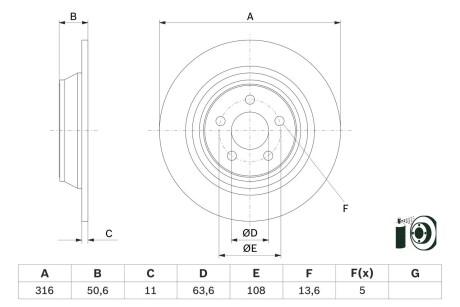 Гальмівні диски BOSCH 0986479E82