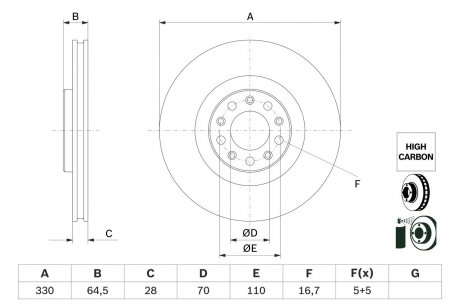 Тормозные диски BOSCH 0986479E88 (фото 1)