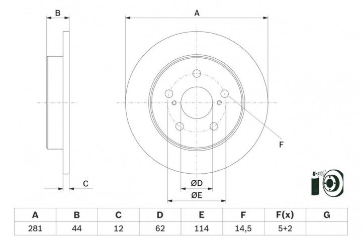 Тормозные диски BOSCH 0986479E91 (фото 1)