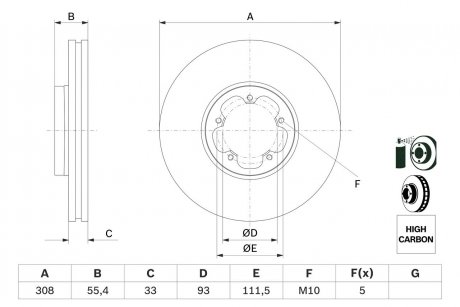 Тормозной диск BOSCH 0986479F46