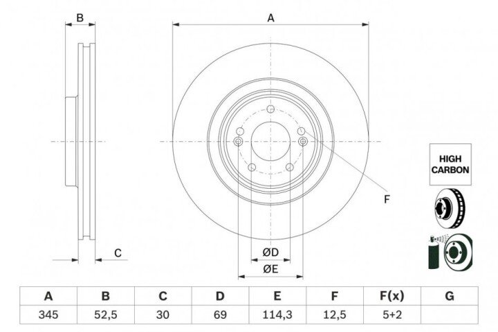 Тормозной диск BOSCH 0986479G26 (фото 1)