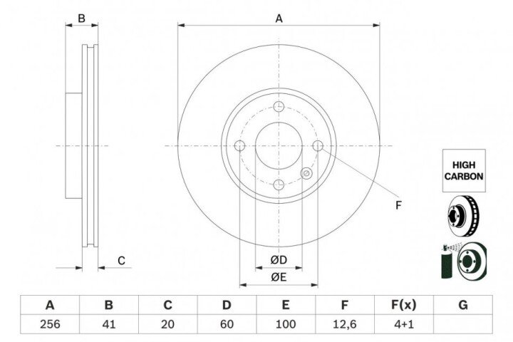 Тормозные диски BOSCH 0986479G83 (фото 1)